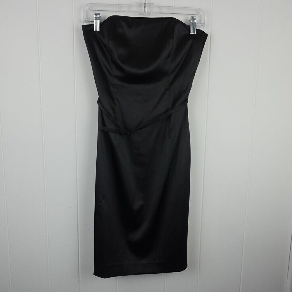 White House Womens Black Market Strapless Black Dress Size 0